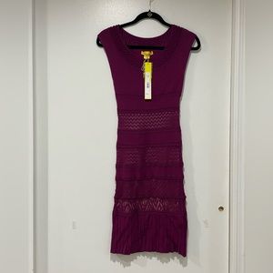 Catherine Malandrino Fuschia Knit Stretch Dress Size P (Small)